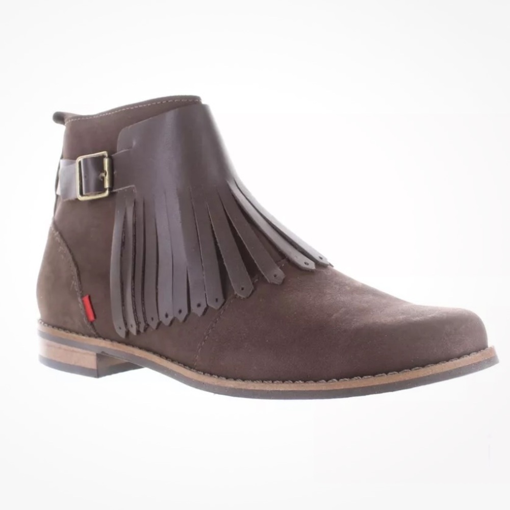 Marc Joseph NY Brown Fringe Ankle Boots
